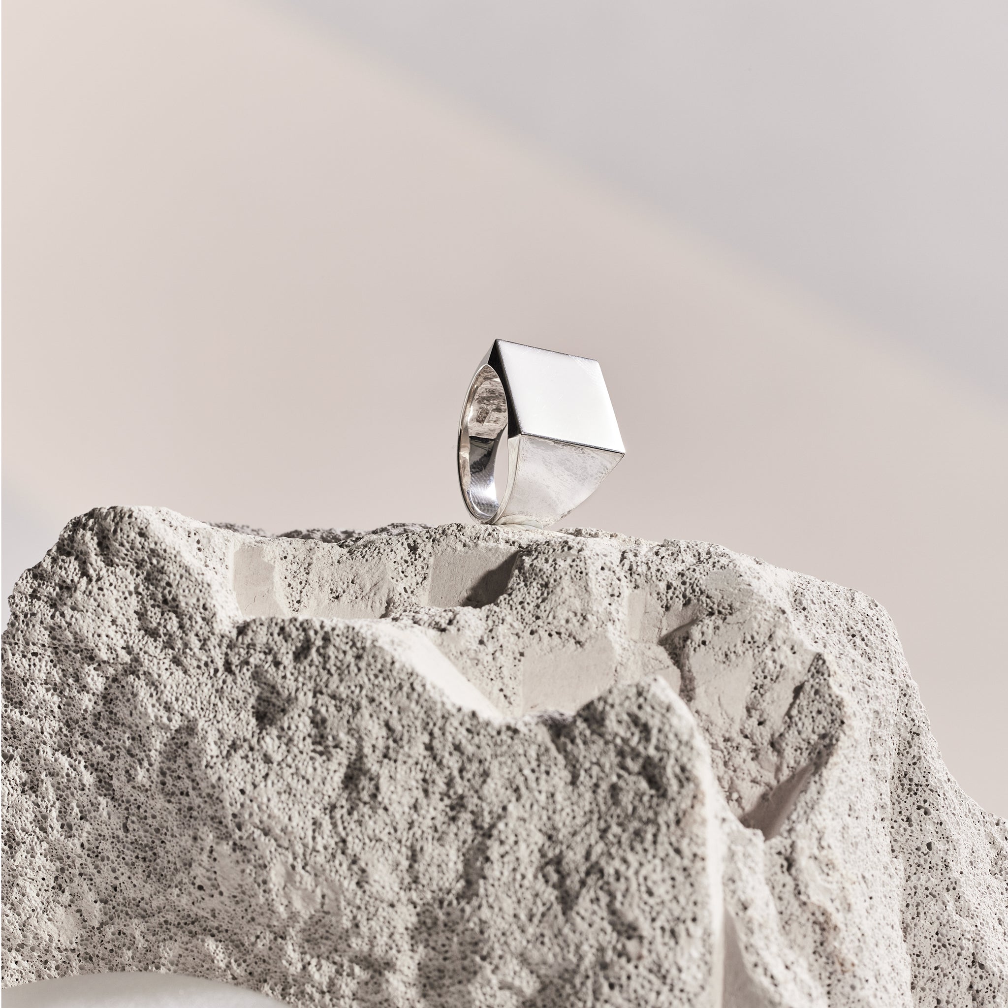 Square signet Ring - Silver