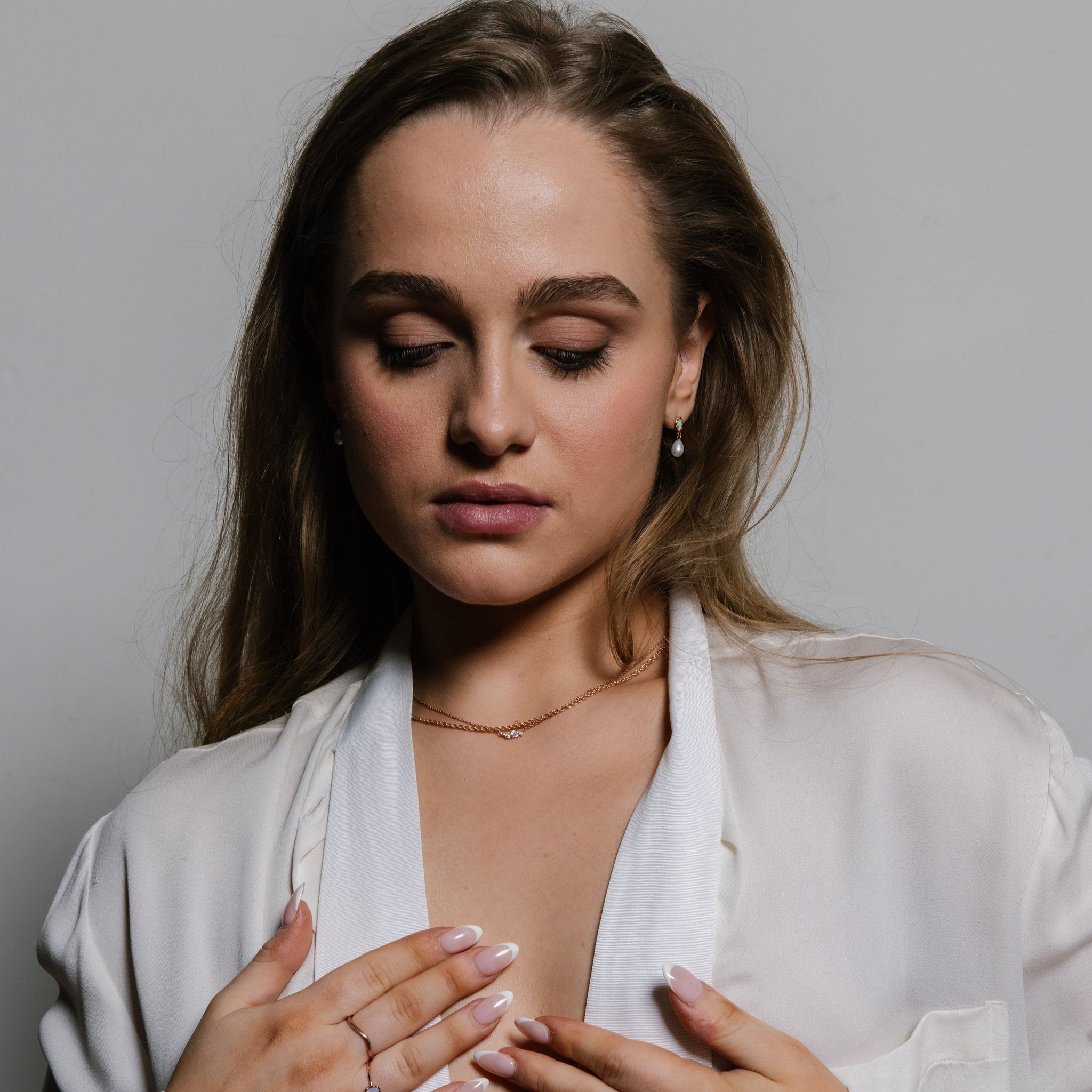 Diamond cluster Necklace - 14K/ 18K Gold