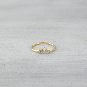 Princess crown Ring - 14K/ 18K Gold