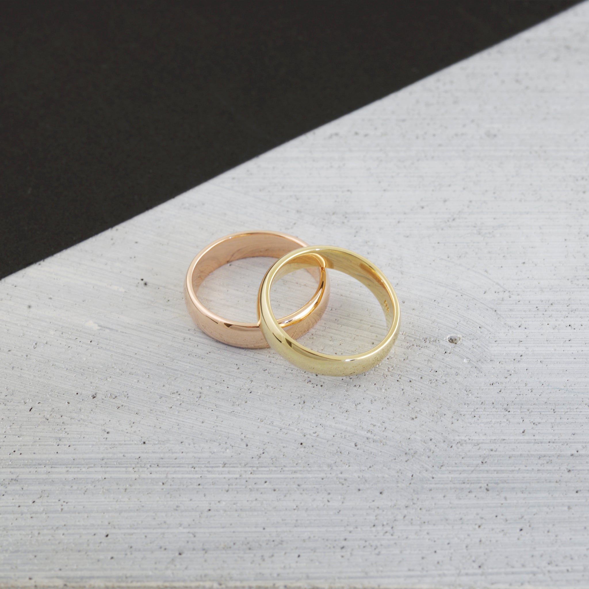 Dome band Ring (5mm) - 14K/ 18K Gold