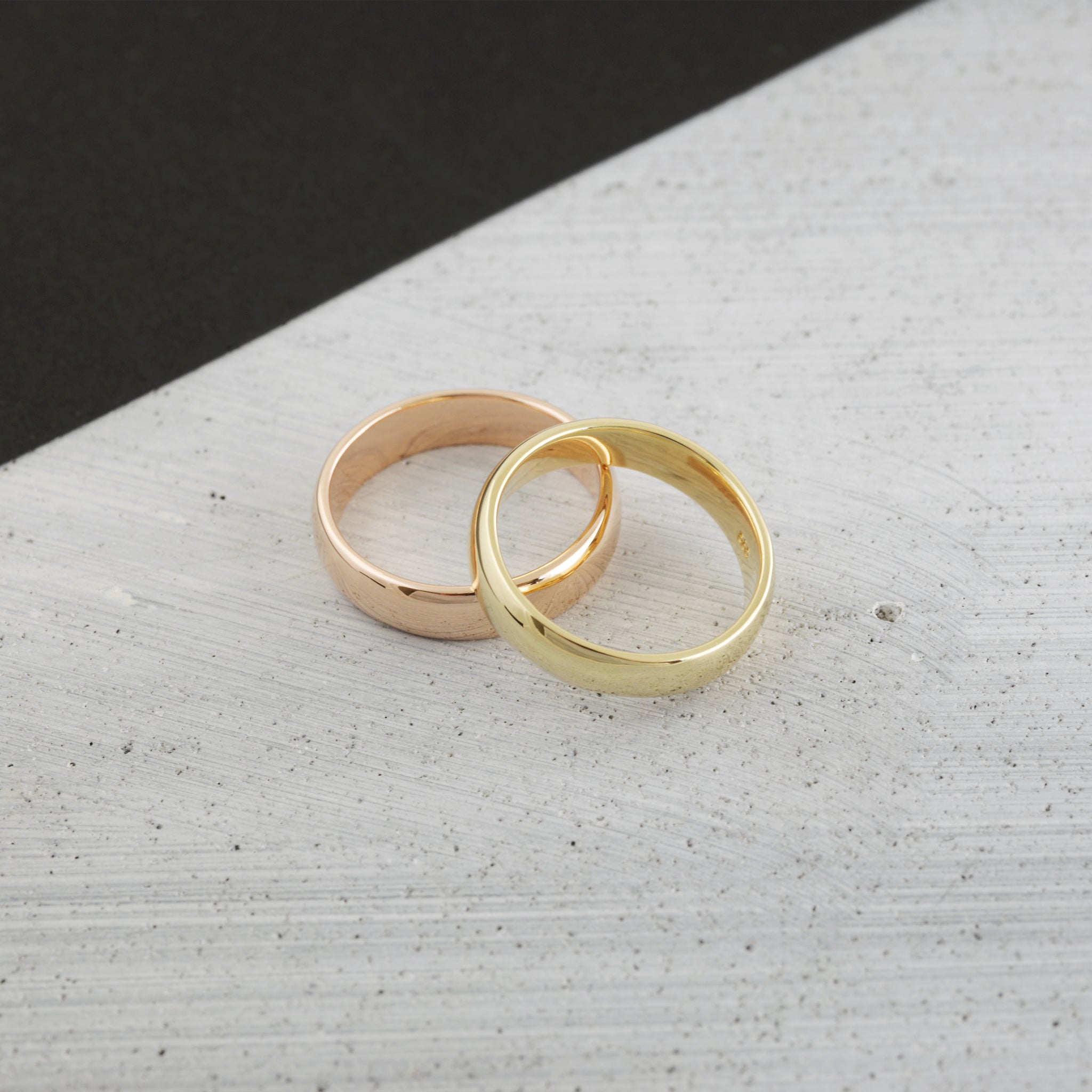 Dome band Ring (5mm) - 14K/ 18K Gold