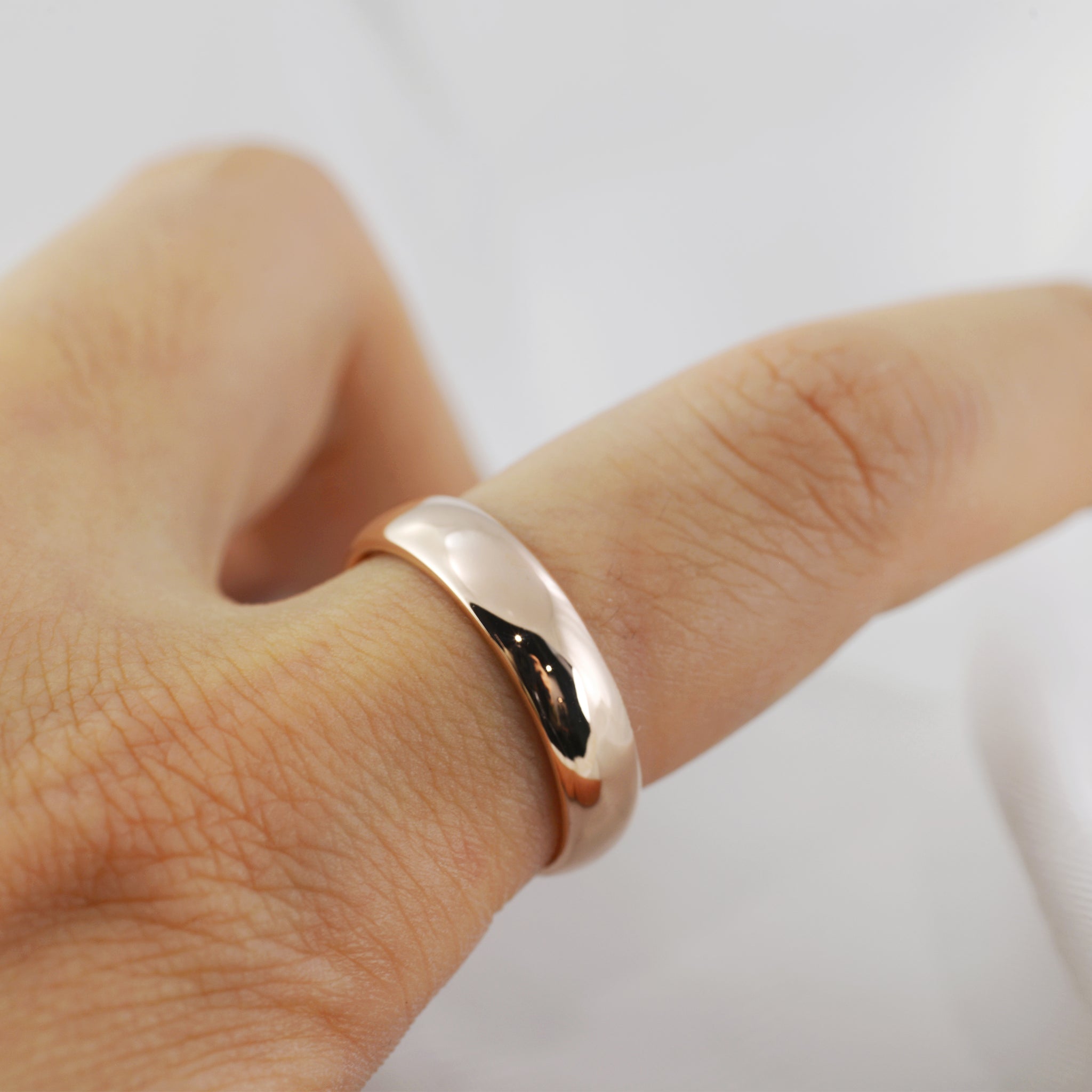 Dome band Ring (5mm) - 14K/ 18K Gold