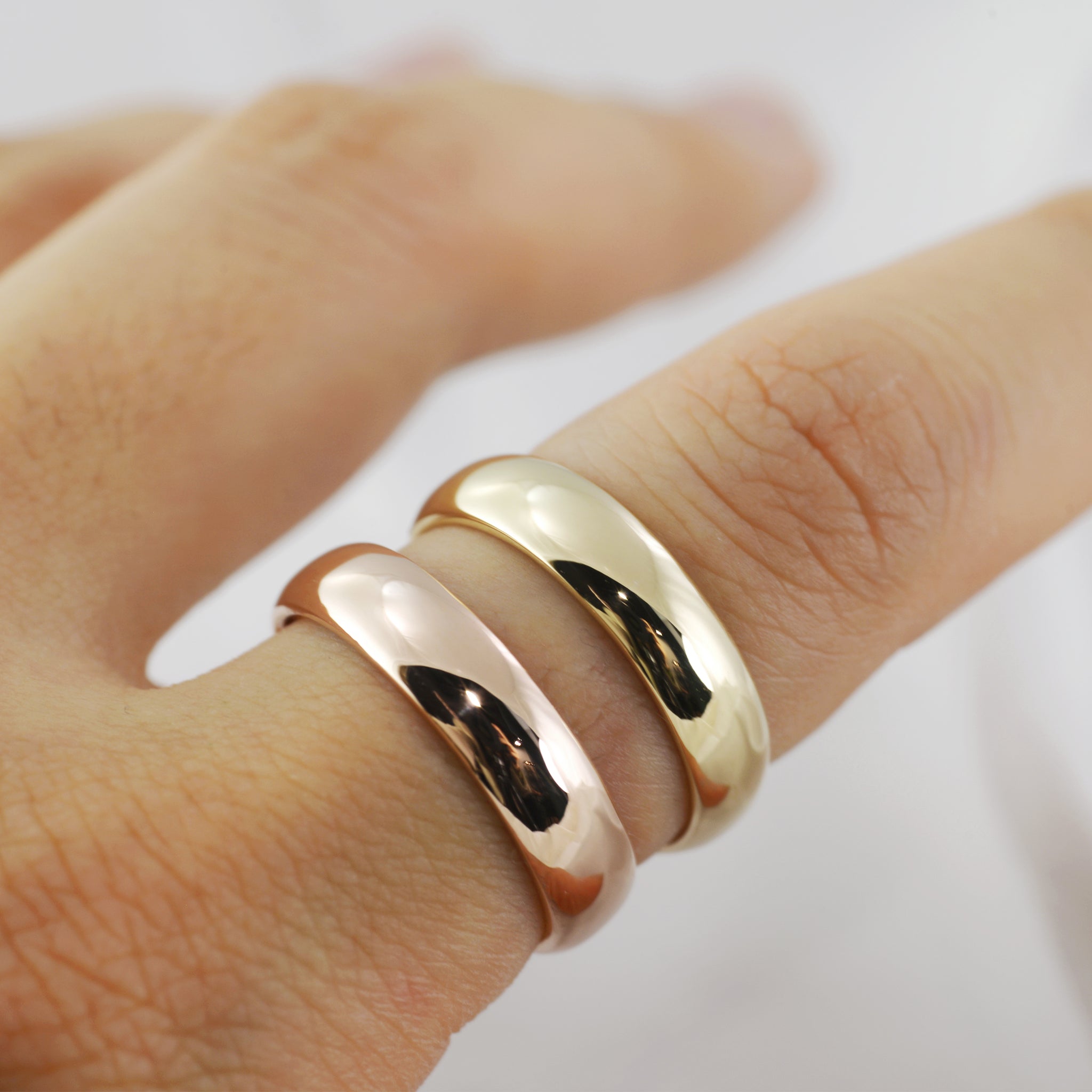 Dome band Ring (5mm) - 14K/ 18K Gold