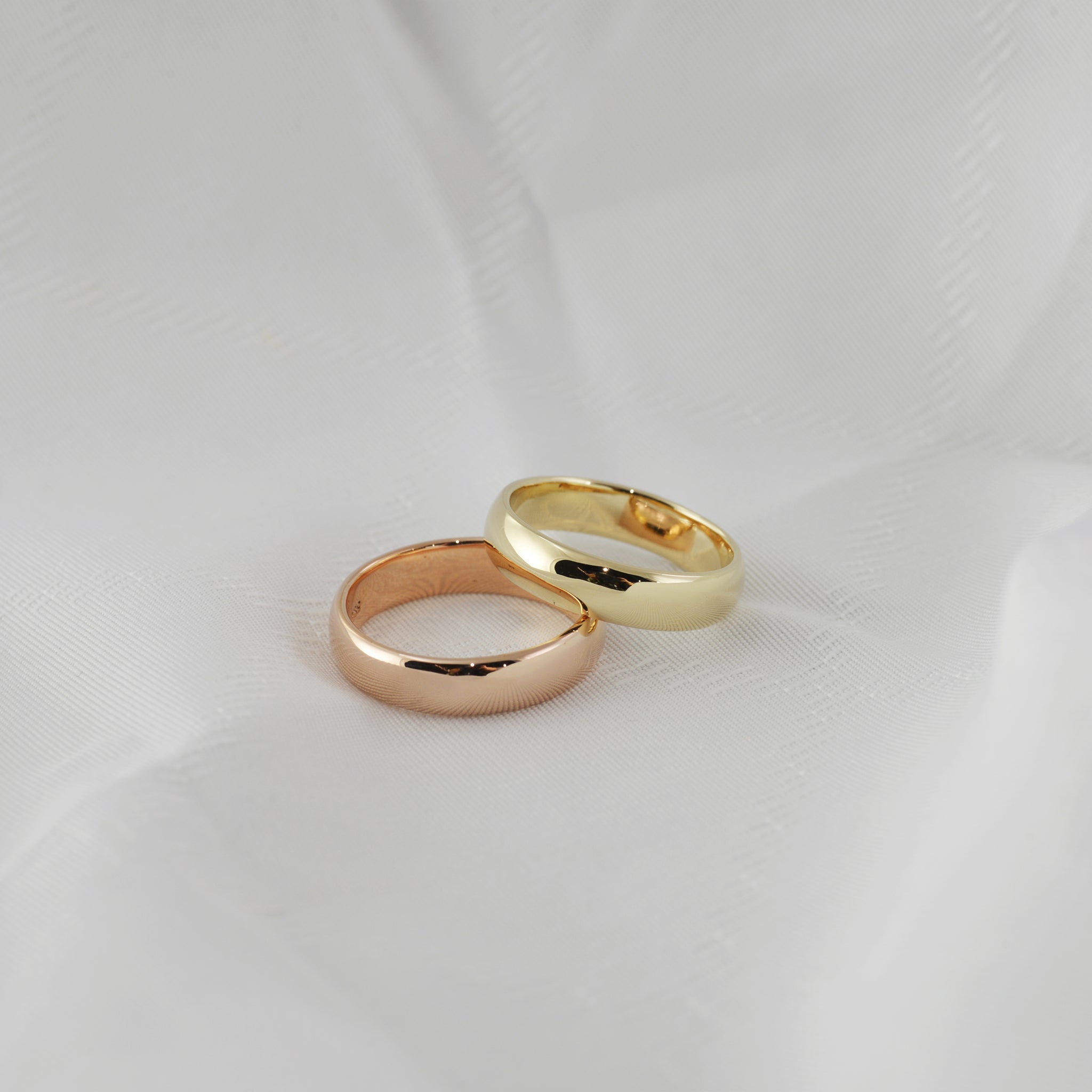 Dome band Ring (5mm) - 14K/ 18K Gold