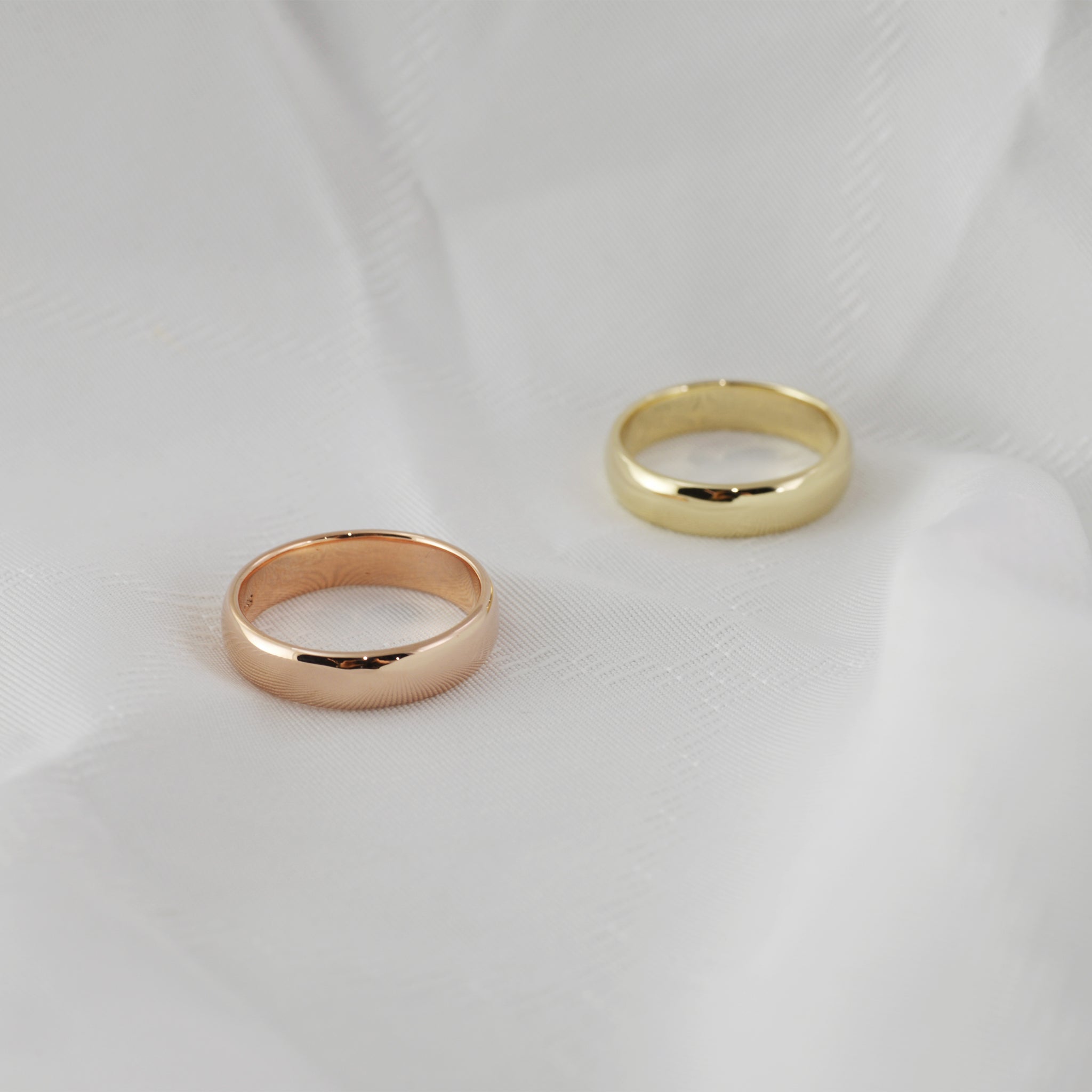 Dome band Ring (5mm) - 14K/ 18K Gold