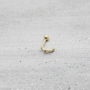 Four stone hoop Piercing (single) - 14K/ 18K Gold